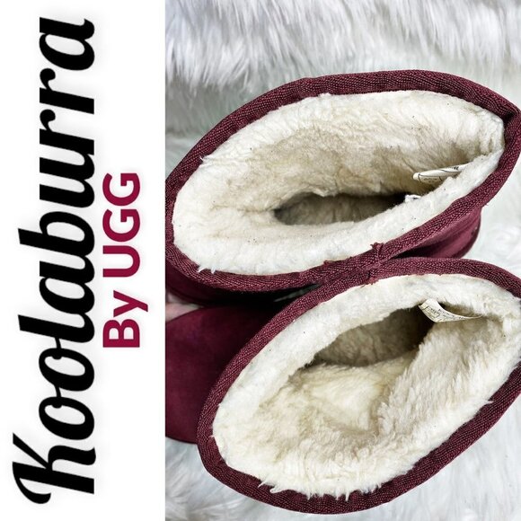 KOOLABURRA By UGG Wine Red Suede Classic Short Boot, Size 5 - Picture 8 of 10